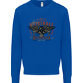 Rebel Wings Motorcycle Originals Kids Sweatshirt Jumper Royal Blue