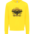 Rebel Wings Motorcycle Originals Kids Sweatshirt Jumper Yellow