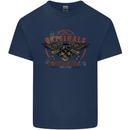 Rebel Wings Motorcycle Originals Kids T-Shirt Childrens Navy Blue