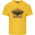 Rebel Wings Motorcycle Originals Kids T-Shirt Childrens Yellow