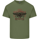 Rebel Wings Motorcycle Originals Mens Cotton T-Shirt Tee Top Military Green
