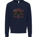 Rebel Wings Motorcycle Originals Mens Sweatshirt Jumper Navy Blue