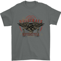 Rebel Wings Motorcycle Originals Mens T-Shirt Cotton Gildan Charcoal