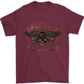 Rebel Wings Motorcycle Originals Mens T-Shirt Cotton Gildan Maroon