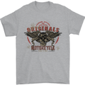 Rebel Wings Motorcycle Originals Mens T-Shirt Cotton Gildan Sports Grey