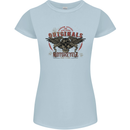 Rebel Wings Motorcycle Originals Womens Petite Cut T-Shirt Light Blue