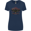 Rebel Wings Motorcycle Originals Womens Wider Cut T-Shirt Navy Blue