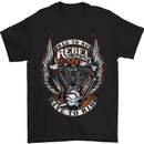 Rebel and Pride Motorcycle Motorbike Biker Mens T-Shirt Cotton Gildan Black