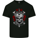 Rebelion Skull Biker Heavy Metal Rock Music Mens Cotton T-Shirt Tee Top Black