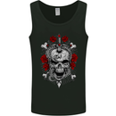 Rebelion Skull Biker Heavy Metal Rock Music Mens Vest Tank Top Black