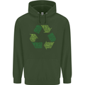 Recycle Bike Fun Cyclist Funny Childrens Kids Hoodie Forest Green