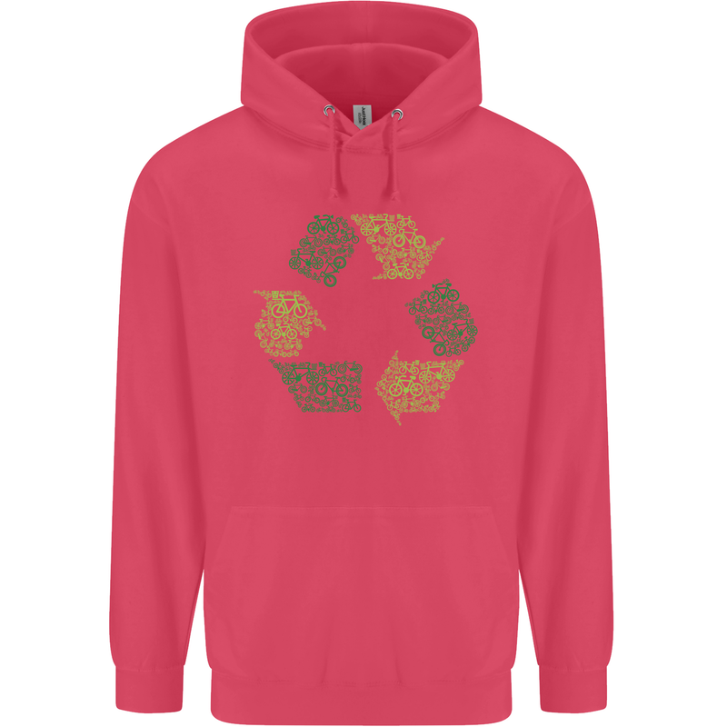 Recycle Bike Fun Cyclist Funny Childrens Kids Hoodie Heliconia