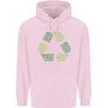 Recycle Bike Fun Cyclist Funny Childrens Kids Hoodie Light Pink
