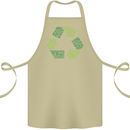 Recycle Bike Fun Cyclist Funny Cotton Apron 100% Organic Khaki