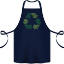 Recycle Bike Fun Cyclist Funny Cotton Apron 100% Organic Navy Blue