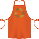 Recycle Bike Fun Cyclist Funny Cotton Apron 100% Organic Orange