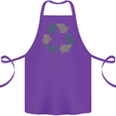 Recycle Bike Fun Cyclist Funny Cotton Apron 100% Organic Purple