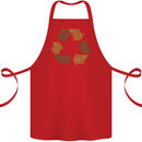 Recycle Bike Fun Cyclist Funny Cotton Apron 100% Organic Red