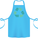 Recycle Bike Fun Cyclist Funny Cotton Apron 100% Organic Turquoise