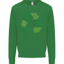 Recycle Bike Fun Cyclist Funny Kids Sweatshirt Jumper Irish Green