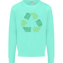 Recycle Bike Fun Cyclist Funny Kids Sweatshirt Jumper Peppermint