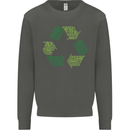 Recycle Bike Fun Cyclist Funny Kids Sweatshirt Jumper Storm Grey