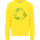 Recycle Bike Fun Cyclist Funny Kids Sweatshirt Jumper Yellow