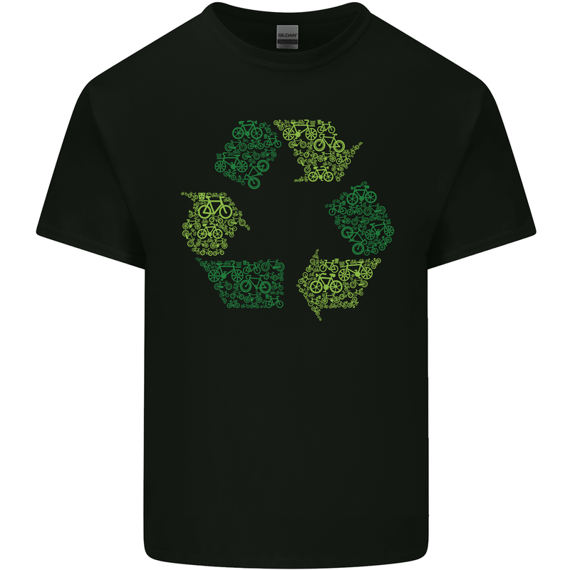 Recycle Bike Fun Cyclist Funny Kids T-Shirt Childrens Black