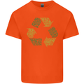 Recycle Bike Fun Cyclist Funny Kids T-Shirt Childrens Orange