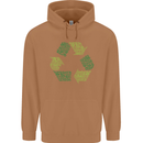 Recycle Bike Fun Cyclist Funny Mens 80% Cotton Hoodie Caramel Latte