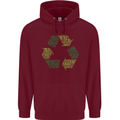 Recycle Bike Fun Cyclist Funny Mens 80% Cotton Hoodie Maroon