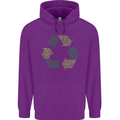 Recycle Bike Fun Cyclist Funny Mens 80% Cotton Hoodie Purple