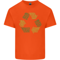 Recycle Bike Fun Cyclist Funny Mens Cotton T-Shirt Tee Top Orange