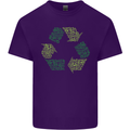 Recycle Bike Fun Cyclist Funny Mens Cotton T-Shirt Tee Top Purple