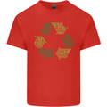 Recycle Bike Fun Cyclist Funny Mens Cotton T-Shirt Tee Top Red