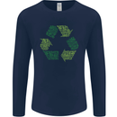 Recycle Bike Fun Cyclist Funny Mens Long Sleeve T-Shirt Navy Blue