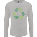 Recycle Bike Fun Cyclist Funny Mens Long Sleeve T-Shirt Sports Grey