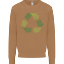 Recycle Bike Fun Cyclist Funny Mens Sweatshirt Jumper Caramel Latte