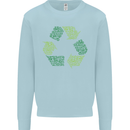 Recycle Bike Fun Cyclist Funny Mens Sweatshirt Jumper Light Blue