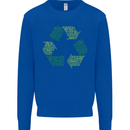 Recycle Bike Fun Cyclist Funny Mens Sweatshirt Jumper Royal Blue