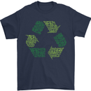Recycle Bike Fun Cyclist Funny Mens T-Shirt Cotton Gildan Navy Blue