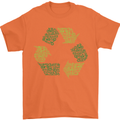 Recycle Bike Fun Cyclist Funny Mens T-Shirt Cotton Gildan Orange
