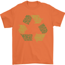 Recycle Bike Fun Cyclist Funny Mens T-Shirt Cotton Gildan Orange