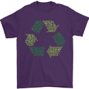 Recycle Bike Fun Cyclist Funny Mens T-Shirt Cotton Gildan Purple