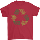 Recycle Bike Fun Cyclist Funny Mens T-Shirt Cotton Gildan Red