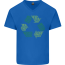 Recycle Bike Fun Cyclist Funny Mens V-Neck Cotton T-Shirt Royal Blue