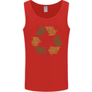 Recycle Bike Fun Cyclist Funny Mens Vest Tank Top Red