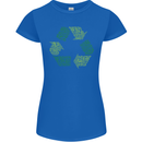 Recycle Bike Fun Cyclist Funny Womens Petite Cut T-Shirt Royal Blue