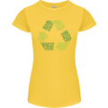 Recycle Bike Fun Cyclist Funny Womens Petite Cut T-Shirt Yellow