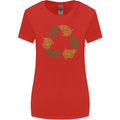 Recycle Bike Fun Cyclist Funny Womens Wider Cut T-Shirt Red
